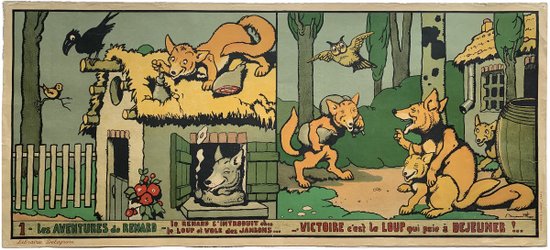 Benjamin RABIER - Die Abenteuer des Fuchses - Lithographie