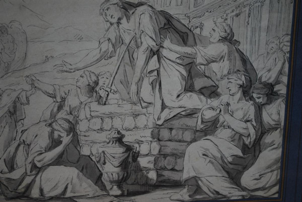 Pen Drawing: The Death Of Dido, Work Early XVIII