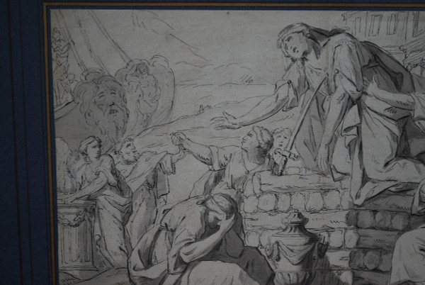 Pen Drawing: The Death Of Dido, Work Early XVIII