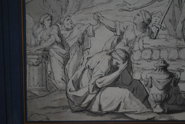 Pen Drawing: The Death Of Dido, Work Early XVIII