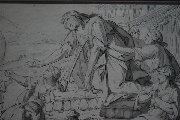 Pen Drawing: The Death Of Dido, Work Early XVIII
