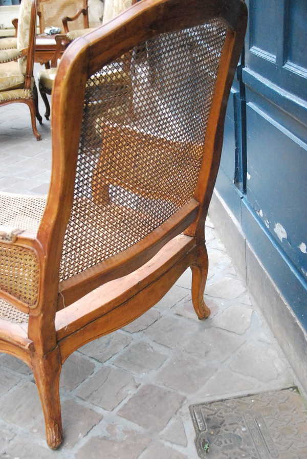 Belle Chaise Longue En Bois Naturel D époque Louis XV .xviii