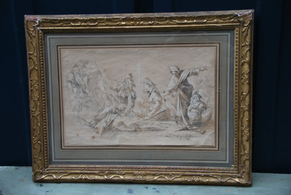 Drawing XVII, Meeting Of Characters D After Salvator Rosa