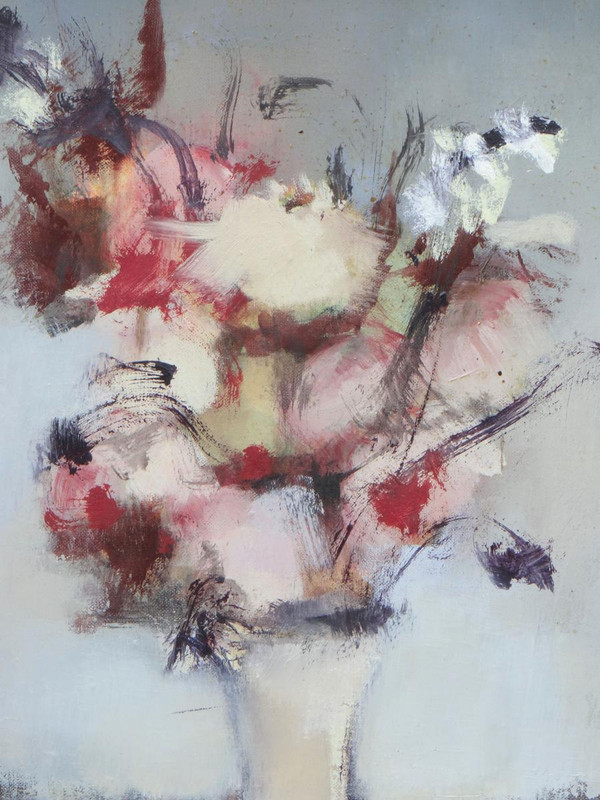 Pierre GIRRE, Gemälde Blumenstrauß Jahre 1960/1970 "Légèreté".