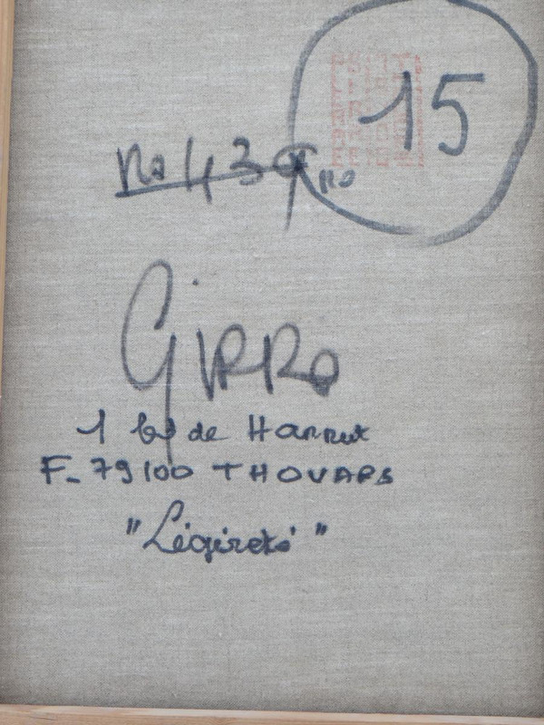 Pierre GIRRE, Gemälde Blumenstrauß Jahre 1960/1970 "Légèreté".
