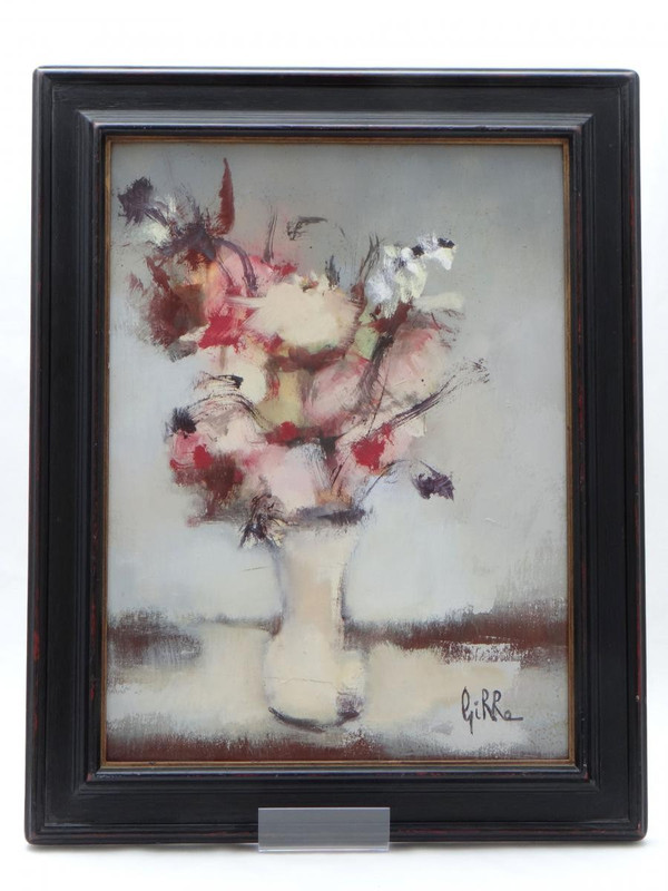 Pierre GIRRE, Gemälde Blumenstrauß Jahre 1960/1970 "Légèreté".