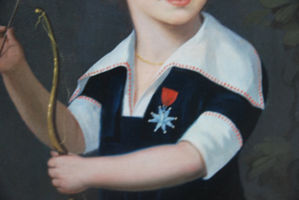 Portrait d'un Jeune Garçon à l'Arc, XIXe siècle