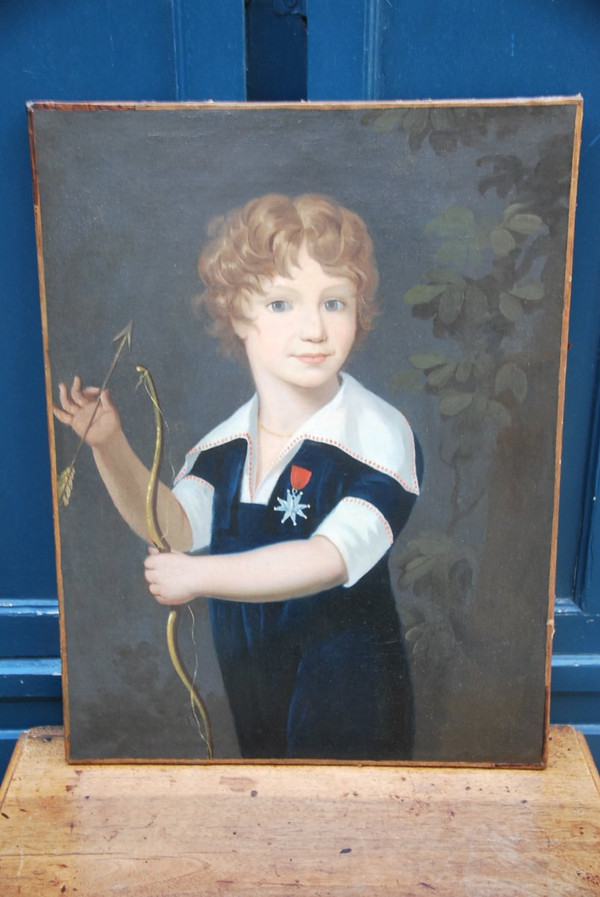 Portrait d'un Jeune Garçon à l'Arc, XIXe siècle