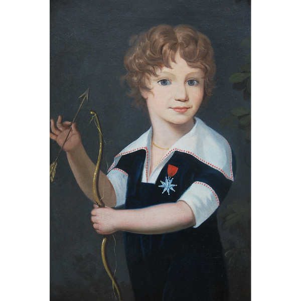 Portrait d'un Jeune Garçon à l'Arc, XIXe siècle