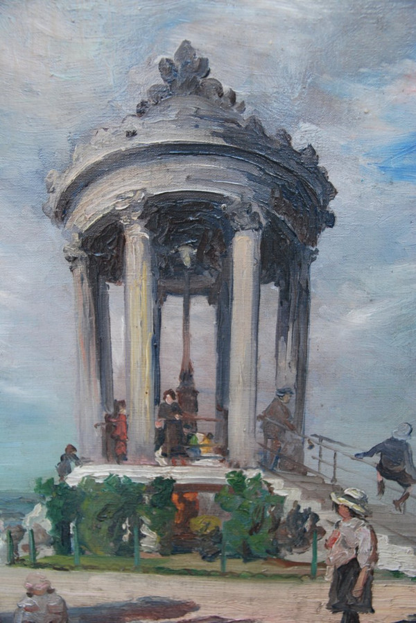 Der Kiosk, Öl auf Leinwand, signiert