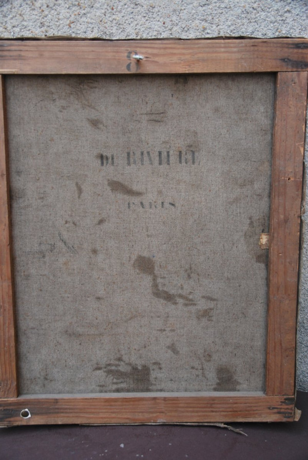 Der Kiosk, Öl auf Leinwand, signiert