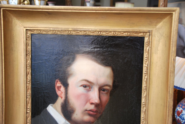 Portrait d'Homme école Suédoise XIXe siècle