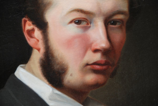 Portrait d'Homme école Suédoise XIXe siècle