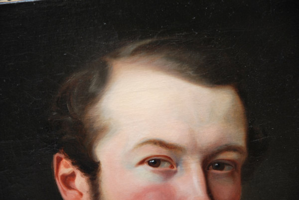 Portrait d'Homme école Suédoise XIXe siècle