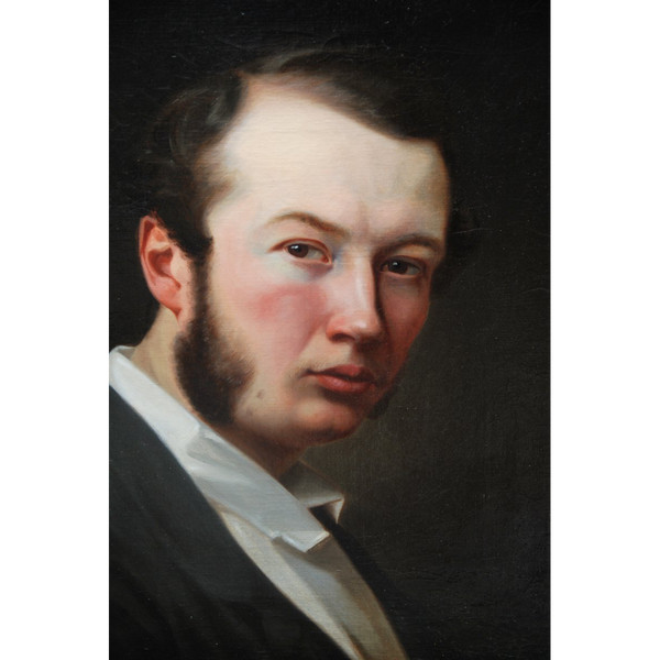 Portrait d'Homme école Suédoise XIXe siècle