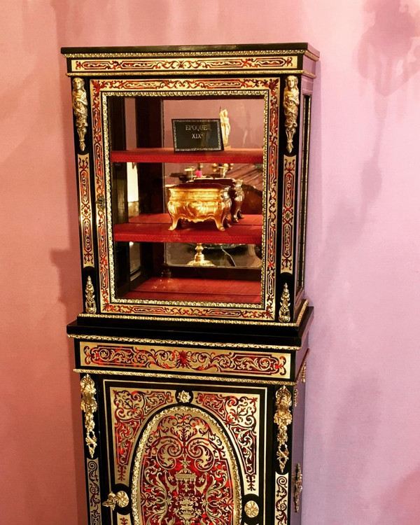 Showcase In Boulle Marquetry From Napoleon III Period