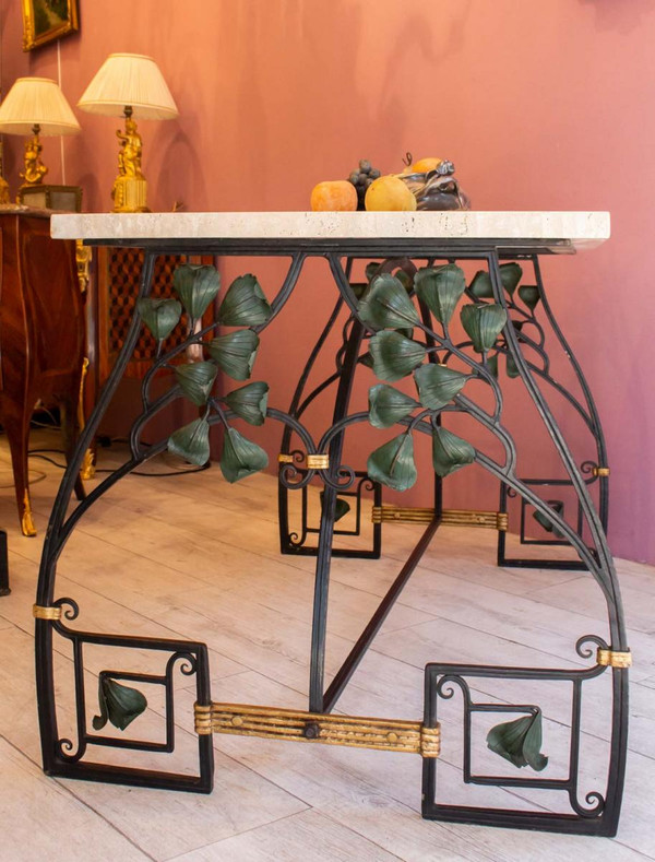 Paire De Consoles En Fer Forgé