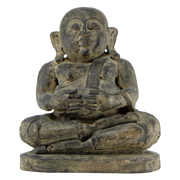 China Um 1900 oder früher, Putai oder Opulenter Buddha aus Terrakotta.