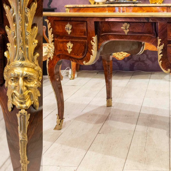 Scrivania piatta d'epoca Regency