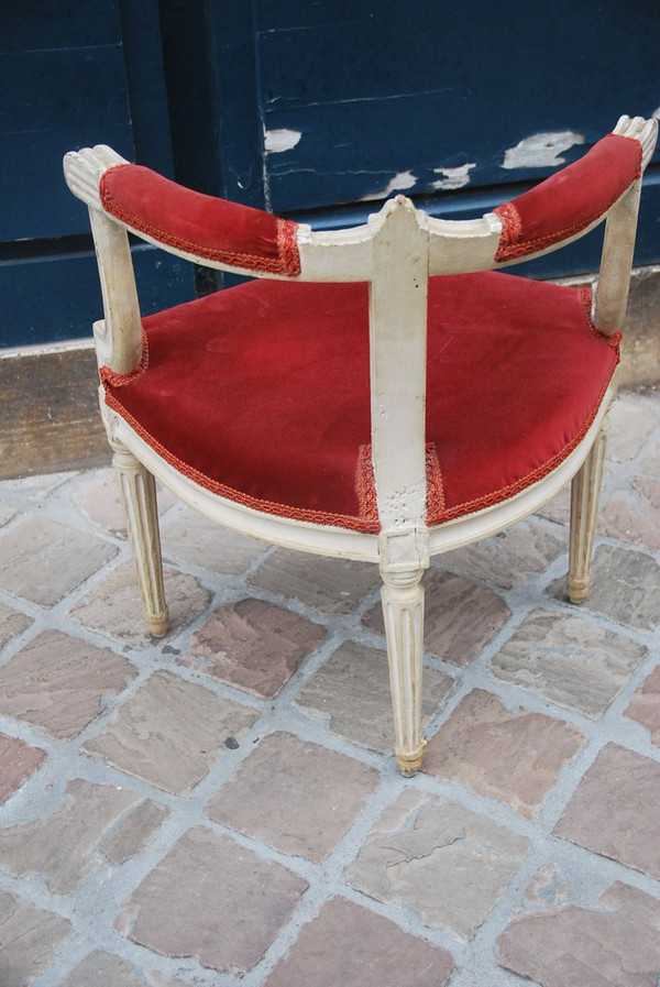 Charmant Petit Fauteuil d'Enfant époque Louis XVI, XVIIIe siècle