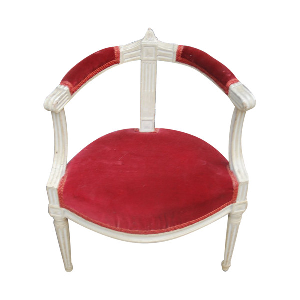Charmant Petit Fauteuil d'Enfant époque Louis XVI, XVIIIe siècle