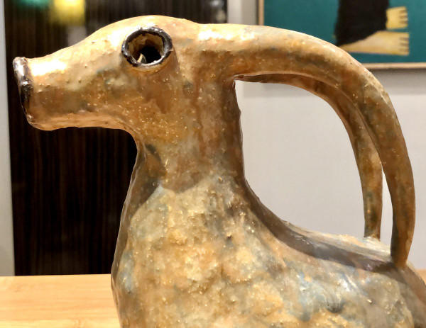 Early 20th Century, Ceramic Sculpture Ibex Spirit Aquamaniles from Iran.