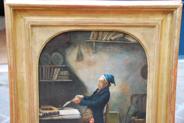 Huile Le Clerc De Notaire, Travail Du XIXe siècle