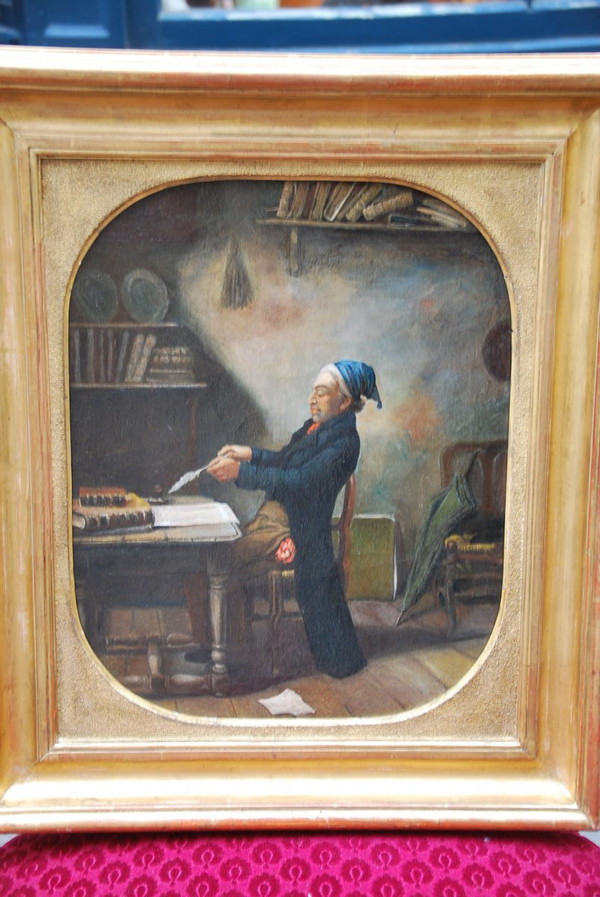 Huile Le Clerc De Notaire, Travail Du XIXe siècle