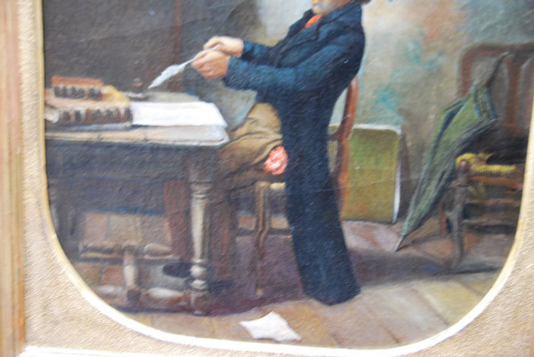 Huile Le Clerc De Notaire, Travail Du XIXe siècle
