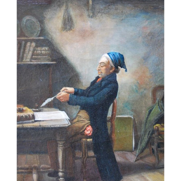 Huile Le Clerc De Notaire, Travail Du XIXe siècle