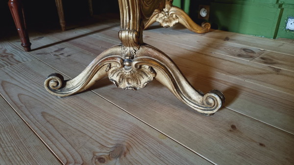 écran à Châssis Coulissant D’époque Louis XV En Bois Doré.