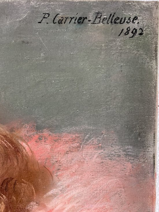 Pierre Carrier-Belleuse (1851-1932) - Young naked woman - Pastel on canvas signed