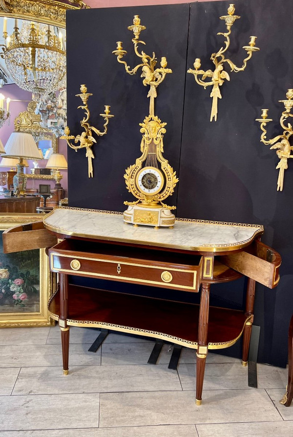 Console d'epoca Luigi XVI con timbro De Birckel