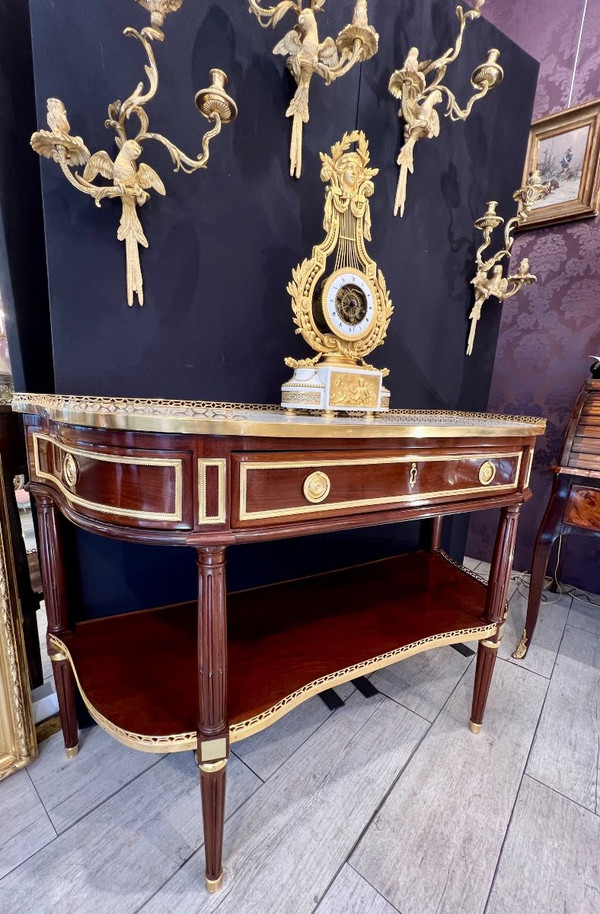 Console d'epoca Luigi XVI con timbro De Birckel