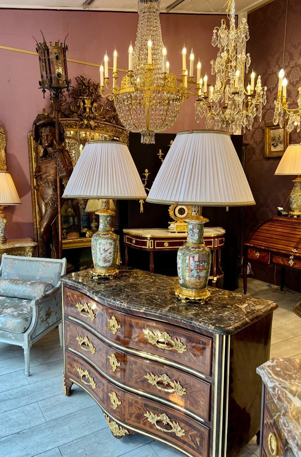 Pair Of China Porcelain Lamps