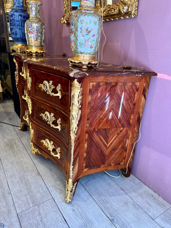 Commode Estampillée I C Saunier, Bronzes Au C Couronné