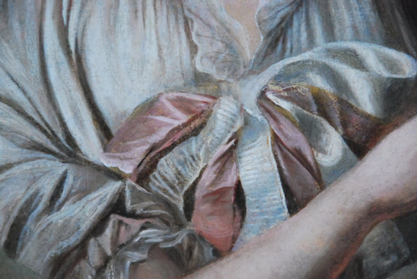 Öl Auf Leinwand Junge Frau bei ihrer Toilette Epoche Louis XVI; XVIII