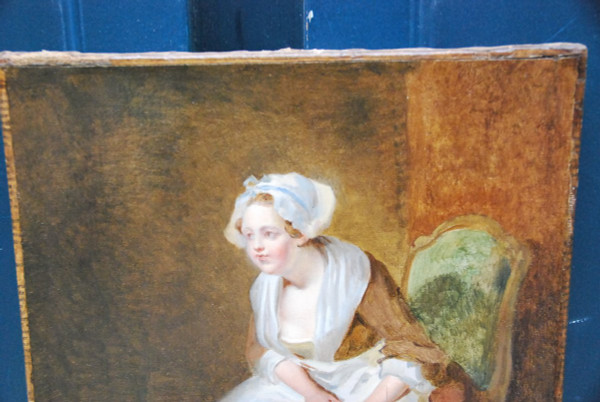 Charmant Huile Jeune Femme à Sa Lecture , Jean Baptiste Charpentier