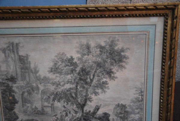 Grande Scena di Disegno di Rovine e Personaggi, Fine XVIII Secolo
