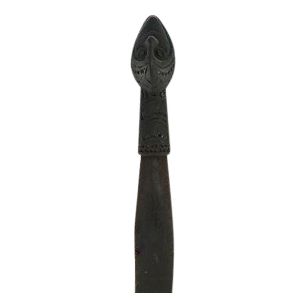 Peuple Sepik, Paouasie Nouvelle-guinée, Spatule à Sagou En Bois Sculpté.