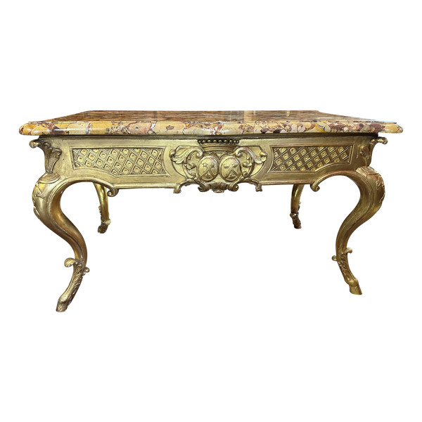 GILDED WOOD GAME TABLE 18th century