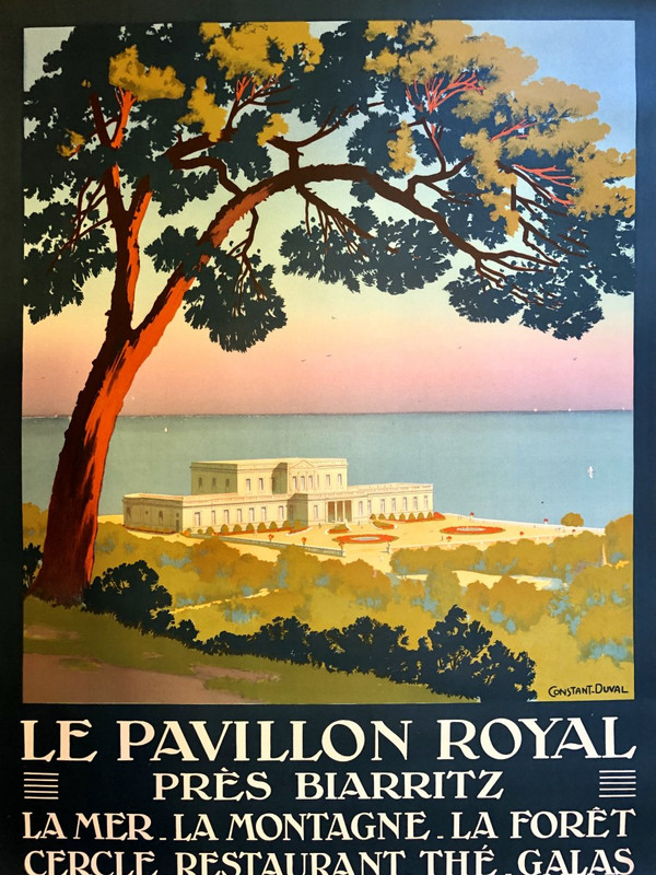 Affiche 1920 Le Pavillon Royal Près Biarritz Par Constant-duval (1877-1956).