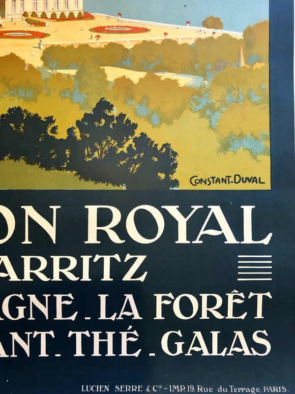 Affiche 1920 Le Pavillon Royal Près Biarritz Par Constant-duval (1877-1956).