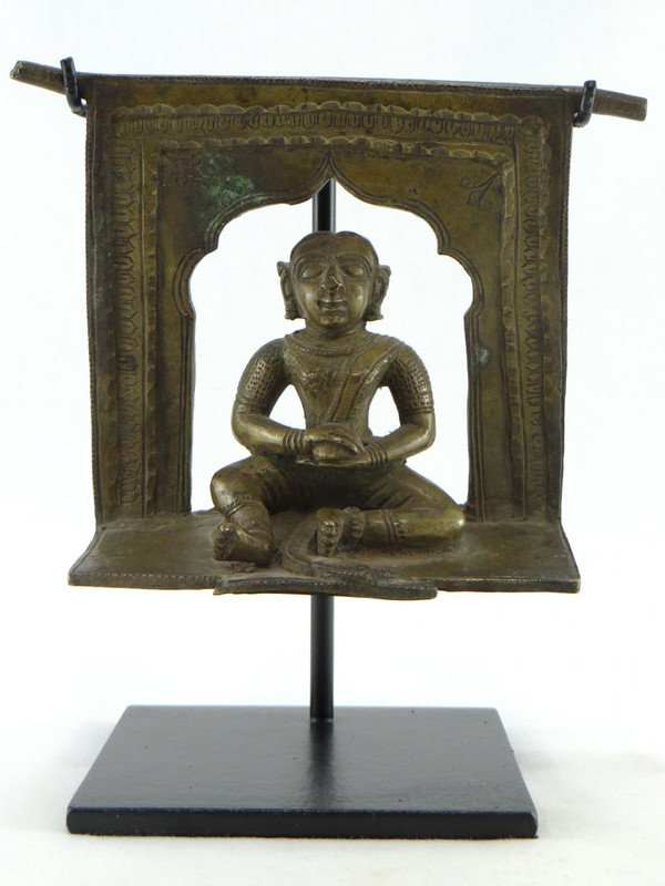 India, 19th Century, Small Bronze Hindu Altar Representing A Divinity.