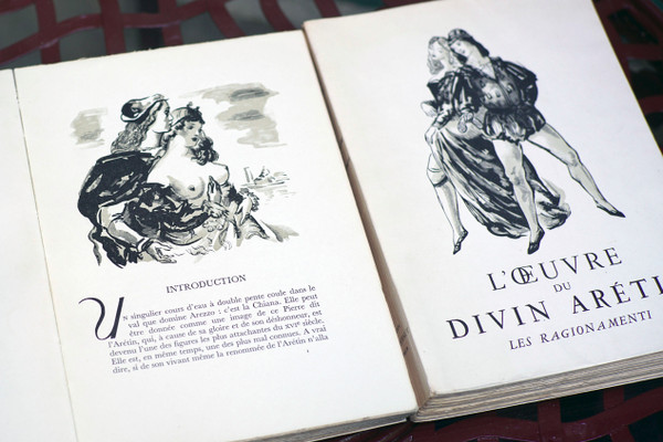 Curiosa  L'OEUVRE DU DIVIN ARÉTIN, Premier et second livre des Ragionamenti, 2 vol.