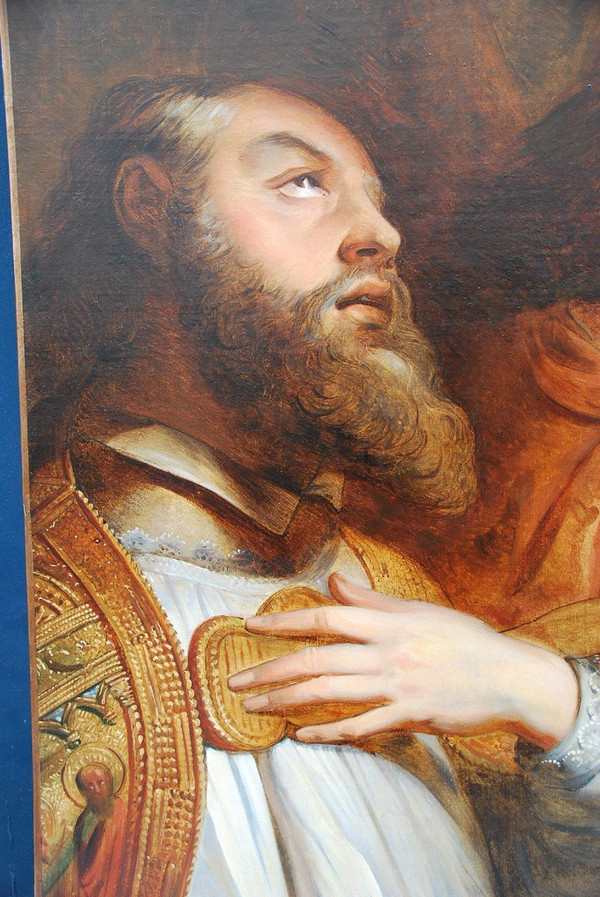 Öl Auf Leinwand XVII ,Italien , Bischof