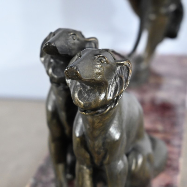 Sculpture en Régule et Marbre, Art Déco – Début XXe
