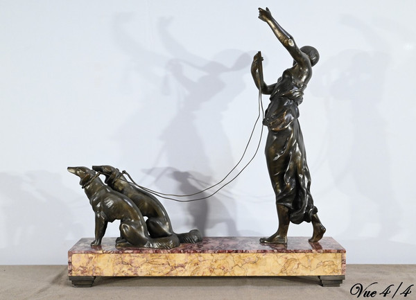 Sculpture en Régule et Marbre, Art Déco – Début XXe