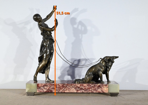 Sculpture en Régule et Marbre, Art Déco – Début XXe