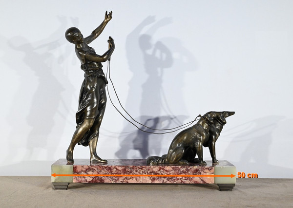 Sculpture en Régule et Marbre, Art Déco – Début XXe